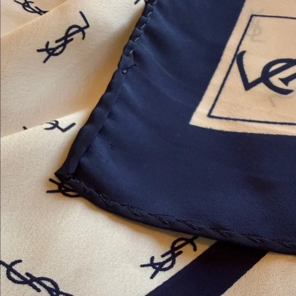 YSL Monogram Silk Scarf - Picture 4 of 9